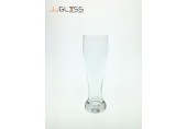 (AMORN) Beer 219/27cm. - Transparent Handmade Colour Vase, Height 28cm.