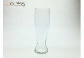 (AMORN) Beer 219/29cm. - แจกันแก้ว แฮนด์เมด เนื้อใส ทรงเว้า ความสูง 29.5 ซม.