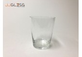 (AMORN) Cone 12.5/15 - Transparent Handmade Colour Vase, Height 15 cm.