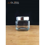 JAR 037-800ml. - Handmade Colour Dozen Transparent Aluminum Lid, Height 11 cm.