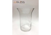 (AMORN) Vase 732/21cm. - Transparent Handmade Colour Vase, Height 21cm.