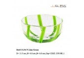Bowl 11.5-6 V.Line Green - Handmade Colour Bowl With Vertical Green 12 oz. (350 ml.)