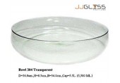 Bowl 304 Transparent - Transparent Handmade Colour Bowl 5.5 L. (5,500 ml.)