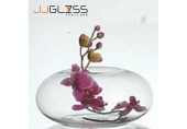 BALL 673/30 - Transparent Glass Fish Bowl Vase, Height 14.5 cm.