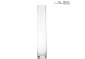 CYLINDER VASE 10/60 - Transparent Handmade Colour, Tall  Cylinder Vase, 60 cm.