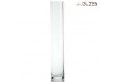 CYLINDER VASE 10/90 - Transparent Handmade Colour, Tall  Cylinder Vase, 90 cm.