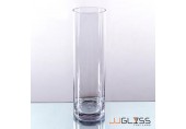 CYLINDER VASE 12.5/40 - Vase Glass Transparent Handmade Colour, Cylinder Vase, Height 40 cm.