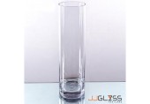 CYLINDER VASE 12.5/50 - Vase Glass Transparent Handmade Colour, Cylinder Vase, Height 50 cm.