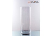 CYLINDER VASE 15/40 - Tall Clear Glass Cylinder Vase
